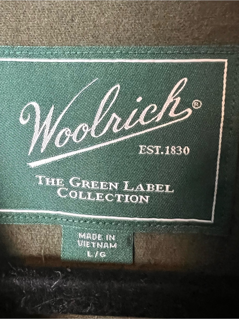 Woolrich Men's NWT Green Label Chamois Shirt Jacket Olive Cotton Workwear Sz. L - Picture 3 of 9